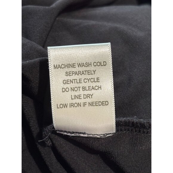 Emma & Michele Womens Black Button-Down Midi Shirt Dress M - Picture 11 of 11